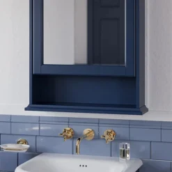 Burlington Riviera Art Deco Gold Wall Mounted Basin Mixer