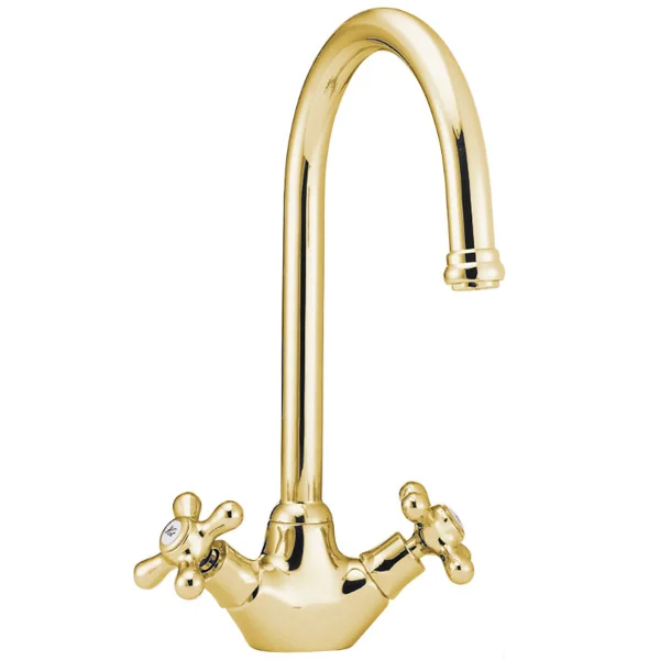 Deva Venetian Mono Sink Mixer With Swivel Spout - Gold 1 Deva Venetian Mono Sink Mixer With Swivel Spout - Gold