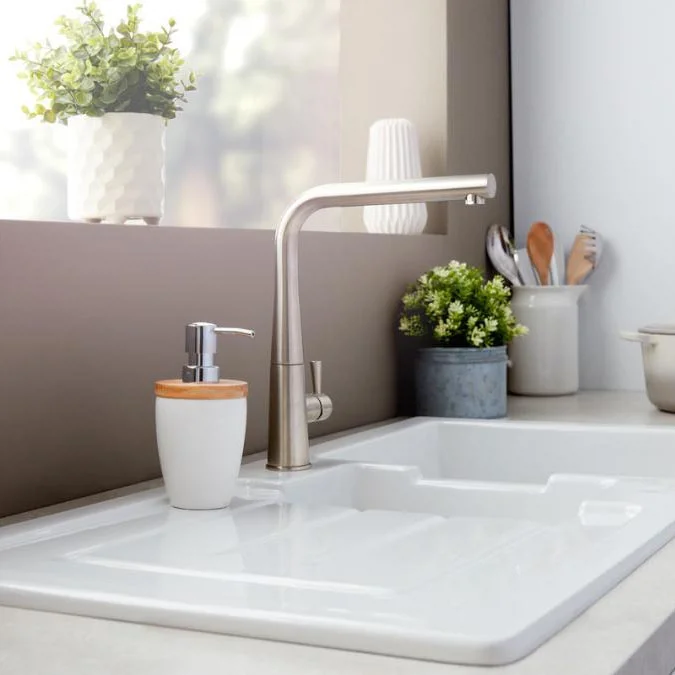 Rangemaster Conical Kitchen Mixer Tap - Brushed Finish 1 Rangemaster Conical Kitchen Mixer Tap - Brushed Finish