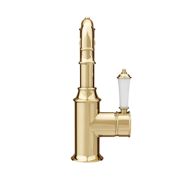 Trafalgar Traditional Gold Mono Basin Mixer Tap 3 Trafalgar Traditional Gold Mono Basin Mixer Tap - Image 3