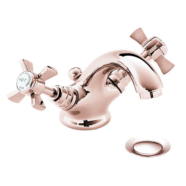 Heritage Dawlish Basin Mixer Tap With Pop-up Waste - Rose Gold 1 Heritage Dawlish Basin Mixer Tap With Pop-up Waste - Rose Gold