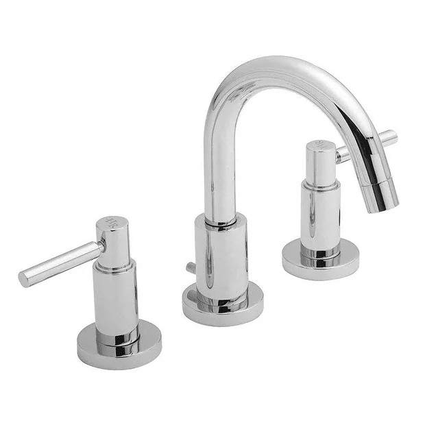 Hudson Reed - Tec Lever 3 Tap Hole Basin Mixer With Swivel Spout & Pop Up Waste 1 Hudson Reed - Tec Lever 3 Tap Hole Basin Mixer With Swivel Spout & Pop Up Waste
