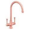 Rangemaster Brushed Copper Estuary Dual Lever Kitchen Tap