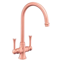 Rangemaster Brushed Copper Estuary Dual Lever Kitchen Tap