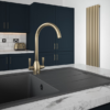 The Tap Factory Brushed Brass Vibrance Duo Kitchen Mixer Tap