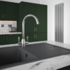 The Tap Factory Brushed Nickel Vibrance Duo Kitchen Mixer Tap