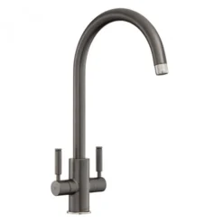 Rangemaster Intense Graphite Dual Lever Kitchen Tap