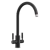 Rangemaster Intense Matt Black Dual Lever Kitchen Tap
