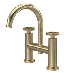 Hudson Reed Revolution Brushed Brass Industrial Bath Filler