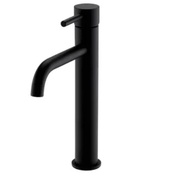 Toreno Matt Black Round High Rise Mono Basin Mixer Tap -Faucet Shop tmbhr detail1