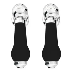 Chatsworth 1928 Traditional Black Lever Freestanding Bath Shower Mixer Tap -Faucet Shop trad011dblkfs d2