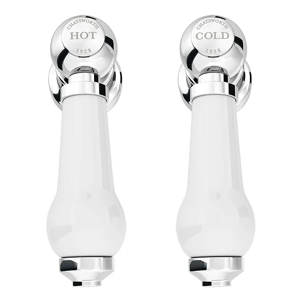 Chatsworth 1928 Traditional White Lever Bath Filler Tap 3 Chatsworth 1928 Traditional White Lever Bath Filler Tap - Image 3