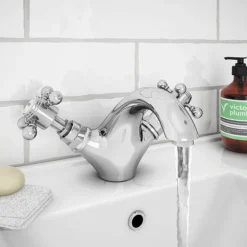 Chatsworth 1928 Traditional Crosshead Mono Basin Mixer Tap -Faucet Shop trad05d d3