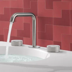 Crosswater 3ONE6 Stainless Steel Deck Mounted 3 Hole Set Basin Mixer