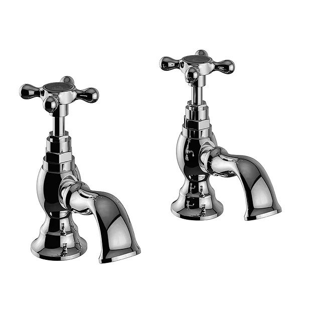 Heritage Trinity Basin Pillar Taps - Chrome 1 Heritage Trinity Basin Pillar Taps - Chrome