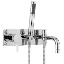 Ultra Helix Single Lever Wall Mounted Bath Shower Mixer - Chrome