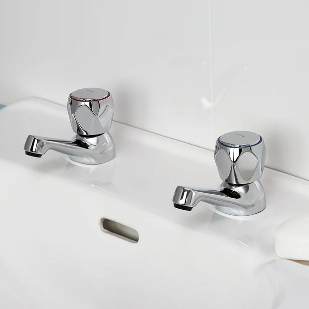 Bristan - Club Basin Taps - Chrome With Metal Heads 1 Bristan - Club Basin Taps - Chrome With Metal Heads