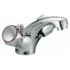 Bristan - Club Mono Basin Mixer W/ Pop Up Waste - Chrome W/ Metal Heads