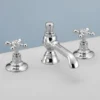 Silverdale Victorian 3 Hole Basin Tap With Pop Up Waste Chrome