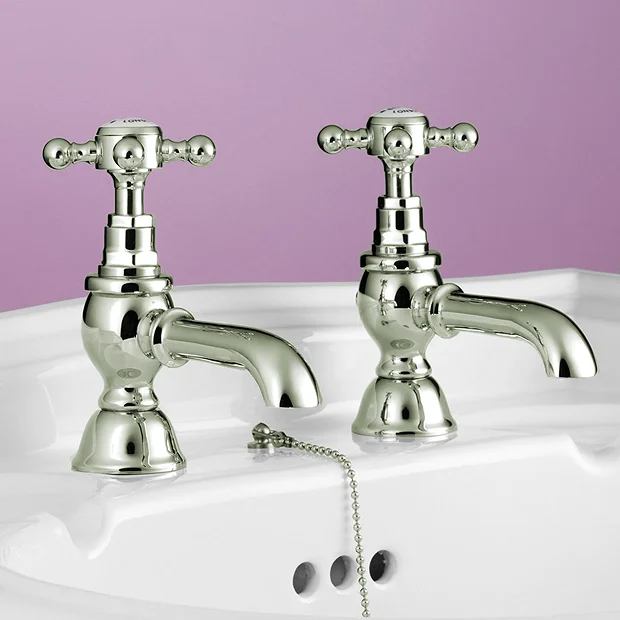 Silverdale Victorian Bath Pillar Taps Chrome 1 Silverdale Victorian Bath Pillar Taps Chrome