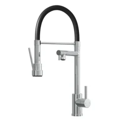 Venice Chrome Kitchen Sink Mixer With Smooth Rubber Hose And Flexi Spray