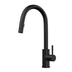 Venice Matt Black Kitchen Sink Mixer With Concealed Pull Out Hose And Spray Head -Faucet Shop vnksm457 d1