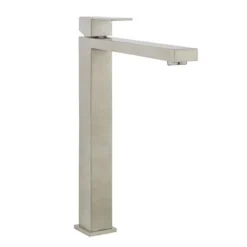 Crosswater Verge Tall Monobloc Basin Mixer Stainless Steel Effect