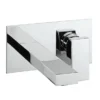 Crosswater Verge Wall Mounted (2TH) Basin Mixer Chrome