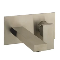 Crosswater Verge Wall Mounted (2TH) Basin Mixer Stainless Steel Effect