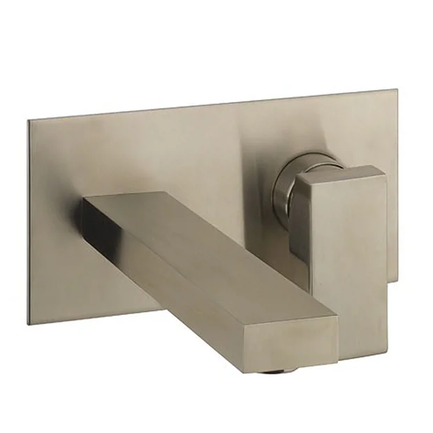 Crosswater Verge Wall Mounted (2TH) Basin Mixer Stainless Steel Effect 1 Crosswater Verge Wall Mounted (2TH) Basin Mixer Stainless Steel Effect