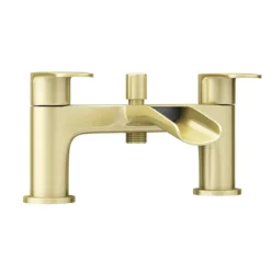 Valencia Brushed Brass Waterfall Bath Shower Mixer Incl. Shower Kit -Faucet Shop vwft3bb d4