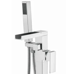 Monza Waterfall Floor Mounted Freestanding Bath Shower Mixer - Chrome 9 Monza Waterfall Floor Mounted Freestanding Bath Shower Mixer - Chrome -Faucet Shop wf04 n d1